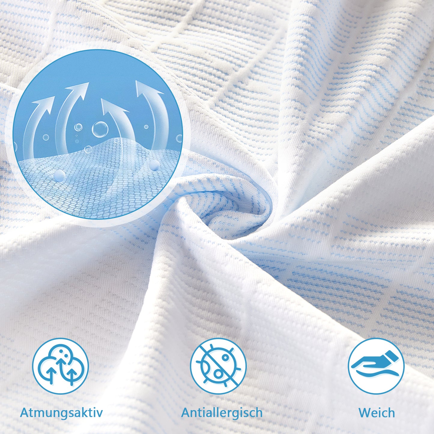 H3 Topper Gel-Memory-Schaum 5-Zonen, Matratzentopper 180/ 160/140/120/90 x 200 cm, 7,5 cm und 5 cm hoch Gel Mattress Topper, mit waschbarer Bezug, 4 Anti-Rutsch-Bändern, Volle Größe Matratze, für Komfort Schlaf,mobel fur zuhause