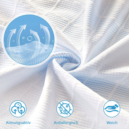 H3 Topper Gel-Memory-Schaum 5-Zonen, Matratzentopper 180/ 160/140/120/90 x 200 cm, 7,5 cm und 5 cm hoch Gel Mattress Topper, mit waschbarer Bezug, 4 Anti-Rutsch-Bändern, Volle Größe Matratze, für Komfort Schlaf,mobel fur zuhause