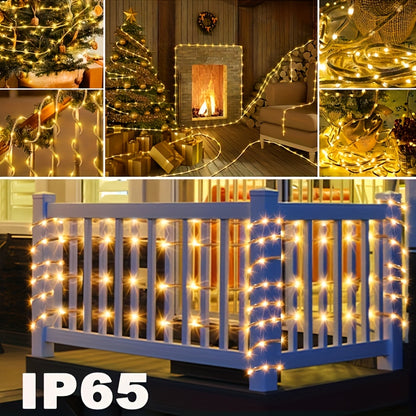 1 Stk./2 Stk. 200/100 LED Vintage Seil Hanf Lichterkette, Solarbetriebene Feenlampe mit 8 Blinkmodi, IP65 Semi-Flush Mount Rasenlampe für Außenbereich Garten Terrasse Camping Weihnachtsbaum Café Hochzeit Party Neujahr Festliche Ambiente Deko LED Beleuchtu