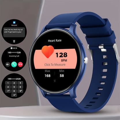 GWENLAND Fashion Disc Smartwatch, 1,46-Zoll Full Touch High-Definition Bildschirm, kabelloses Anrufen, Musiksteuerung, mit Schrittzähler, Distanz, 100+ Sportmodi, DIV Watch Disc, wiederaufladbare Lithiumbatterie, Casual Style, Fitness Tracker