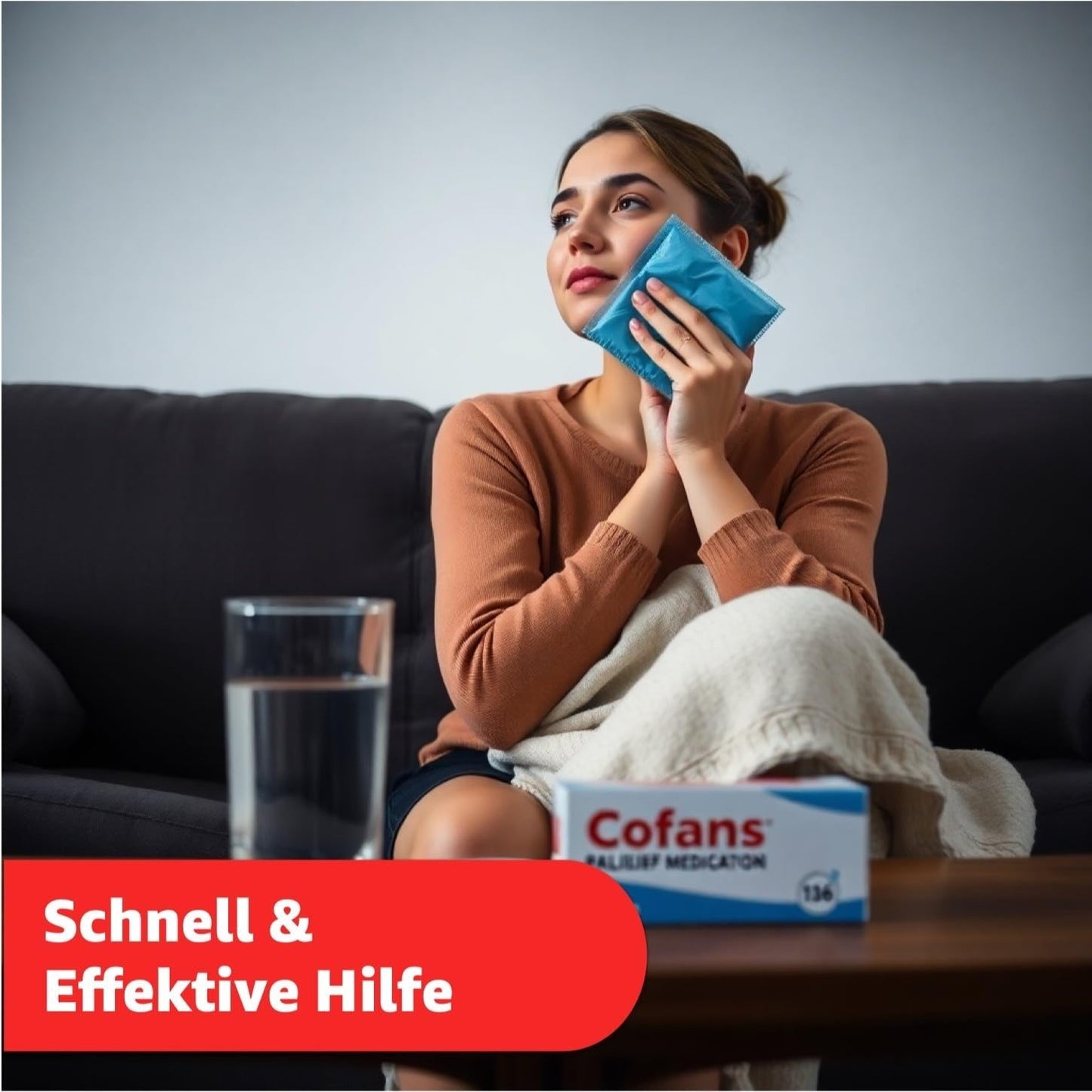 TK 2x Kalt Warm Kompressen blau - MADE IN GERMANY - Kühlpads Set 29x12 cm - Vielseitige Kühl- und Warmkissen, Gelkissen
