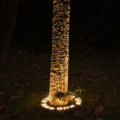 1/4/6/10/12er-Pack LED Ring Baumbeleuchtung, Außenbeleuchtung, Landschaftsbeleuchtung, Hochspannungswicklung (Nicht-Solar), 12W Ring LED Baumleuchte, IP65 Boden-Landschaftsleuchte, Rasenleuchte, Europäischer Standard Ohne Stecker, Ring Fliesen Außenmontag