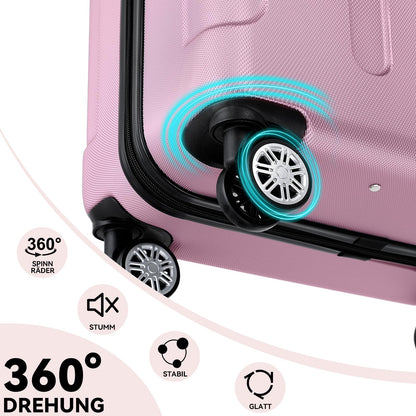 BEIBYE 2045 Zwillingsrollen 3tlg. Reisekoffer Koffer Kofferset Trolleys Hartschale in 20 Farben