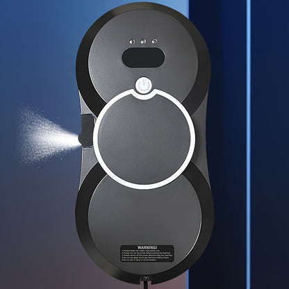 Puruikai 10 Weihnachten Neues Produkt Lokale Lagerung Smart Fensterputzroboter, Erhältlich in Schwarz und Weiß, Automatischer Sprüh-Ferngesteuerter Fensterputzroboter, Leistungsstarke Saugkraft mit Anti-Fall-Sicherheit, Spart Zeit und Mühe für die Fenster