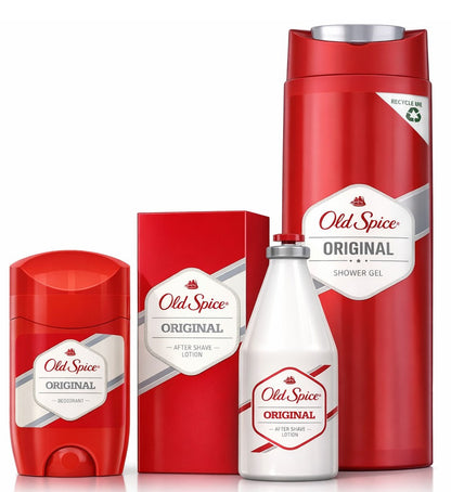 Old Spice 3-in-1 Geschenkset für Männer: Wasser, Deodorant-Stick und Gel-Verpackung ORIGINAL CAPTAIN WHITEWATER