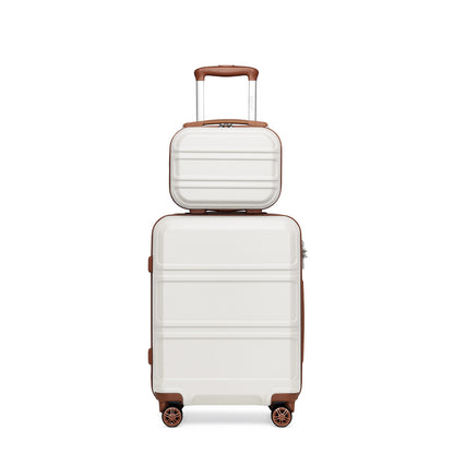 13/20/24/28 Zoll KONO Koffer-Set, 6-teiliges Camping-Hardcase-ABS-Roller-Handgepäck-Koffer, Reisekoffer mit Rädern und TSA-Schloss, mit Reisebeutel und Toilettenbeutel-Koffer-Set