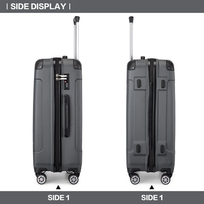55x35x20cm Boarding-Koffer Hartschale ABS Reisetrolley Kabinengepäck Handgepäckkoffer Handgepäck 33L Black Friday Thanksgiving Day Weihnachtsgeschenk
