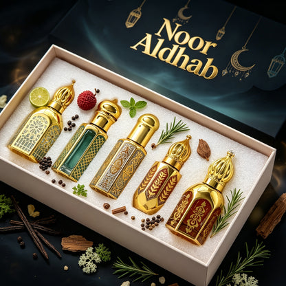 Fünf einzigartige Düfte Arabisches Ätherisches Öl Set Frische Eau De Toilette (15ml x 5) Langanhaltender Duft Unisex Eau De Toilette Ätherisches Öl Geeignet für Muttertag Valentinstag Geschenke für Sie Haarparfüm