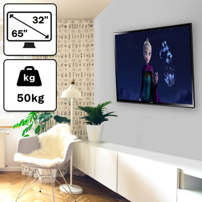 Neigbare TV-Wandhalterung für die meisten 32-65 Zoll LED LCD OLED Plasma 4K Flachbildschirme, TV-Monitorhalterung VESA bis zu 400x400mm 50kg, Osterdekoration für Zuhause, Ramadan-Deko, St. Patrick's Day-Dekoration, TV-Wandhalterung, Fernseher-Wandhalterun
