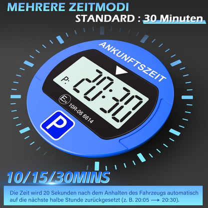 Professioneller Elektronischer Parktimer, LED-Digitalanzeige, Präzise Zeitmessung, mit Nacht-Parkmodus, geeignet für verschiedene Fahrzeuge