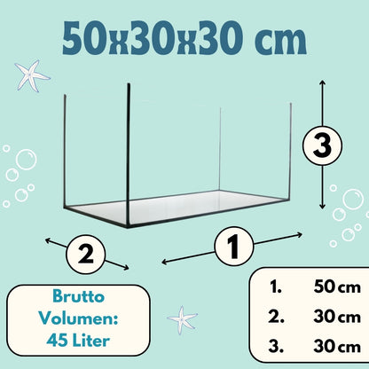 Aquarium Becken Rechteckig Standard Größen Glas Aquariumbecken Mini Aquarium Salzwasseraquarium Nano Aquarium Glasbecken Glasaquarium Aufzuchtbecken