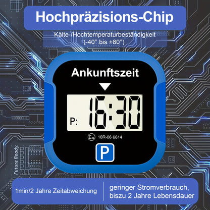 1 Stk./2 Stk. Quadratisches elektronisches Parkausweis | Automatisches elektrisches Parkausweis | Digitales Parkuhr mit Display | Kleine Größe, große Funktion | Geeignet für Weihnachtsgeschenke (Ohne Batterie)