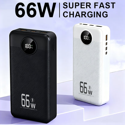 50000mAh Powerbank mit großer Kapazität, 66W superschnelles Laden, LED-Power-Display, Typ-C-Schnellladung, geeignet zum Aufladen von Mobiltelefonen/Samsung/Android-Elektronikgeräten, Outdoor-Notfall-Powerbank