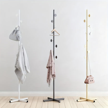 Modernes minimalistisches Metall Garderobenregal, Kleideraufbewahrungsregal, freistehendes Haushalts-Garderobenregal, vertikales Kleiderregal für Schlafzimmer, Schlafzimmer, Badezimmer, Wohnzimmer, Schrank, Flur, Büro Kleideraufbewahrungs-Organizer-Regal,