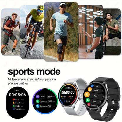 GWENLAND 2025 Smartwatch - 1.132.08cm Großes Display, 100+ Sportmodi, Sitzungs-Erinnerung, Remote-Foto, Musiksteuerung, Kabelloses Anrufen, Fitness-Tracker, Akkulaufzeit, Für Fitness-Enthusiasten, Hochwertige Bauweise, Modernes Wearable, Aktivitätsüberwac