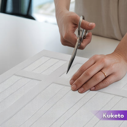 Kuketo – Magnetisches Moskitonetz in mehreren Größen für Balkontüren und Fenster – Insektenschutzgitter mit automatischem Verschluss – Breitenoptionen 80–160 cm – Länge 210/220 cm – Verschiedene Farben – Für Haus, Wohnung und Balkon – Schutz gegen Fliegen
