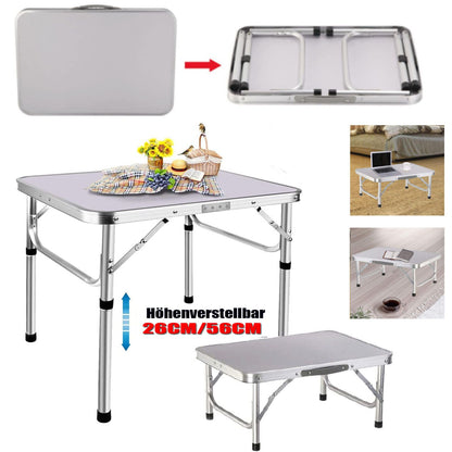 60 cm faltbarer Campingtisch faltbarh, tragbarer faltbarer Picknicktisch Gartentisch klappbar Outdoor Tisch Picknicktisch Klapptisch Camping Tisch faltbar Garten Festival Tisch Mobiler Gartentisch, Arbeitstisch, 2 Höhen 26 cm/50 cm, Tischplattengröße: 60
