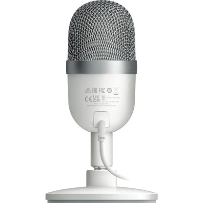 Razer Seiren Mini - USB Kondensator-Mikrofon für Streaming (Kompakt mit Supernieren-Richtcharakteristik, neigbarer Ständer, Integrierter Schockdämpfer) Mercury, Weiß, Lieferung aus Deutschland