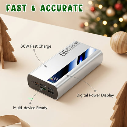 Ein 60000mAh Powerbank mit Schnellladefunktion, Smart Digital Display, Lithium-Polymer-Technologie, bietet eine hohe Kapazität zum gleichzeitigen Aufladen mehrerer Geräte, perfekt als Weihnachtsgeschenk und einfach zu transportieren.