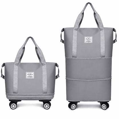 1 Stk. faltbare Reisetasche mit Rädern und großem Fassungsvermögen, erweiterbare Handgepäck-Tragetasche, leichte Gepäcktasche für Reisen, Umzug & den täglichen Gebrauch
