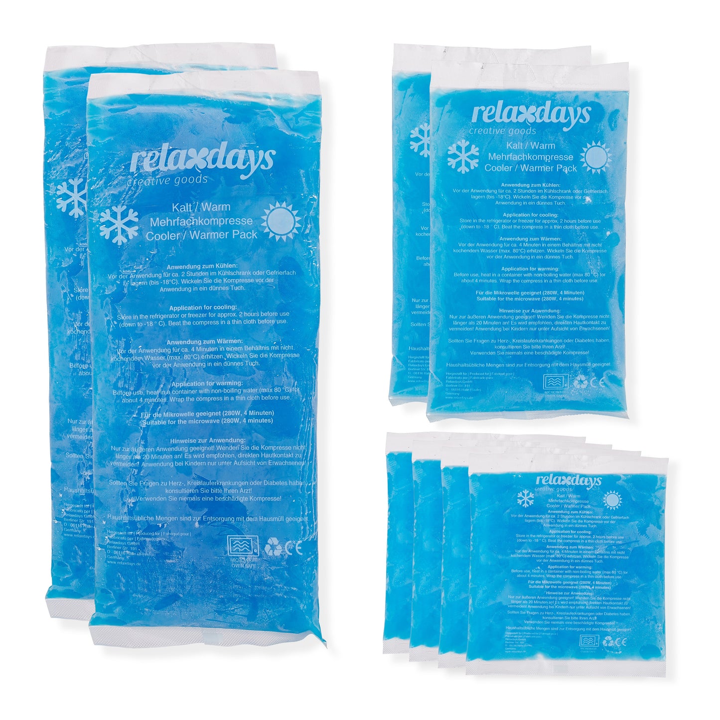 8x Kühlpads in Blau