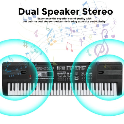 61-Klavier-Elektroklavier, eingebauter Mono-Lautsprecher, Klavier ideal für Anfänger, tragbares Elektroklavier, mit 16 Tönen, 8 Percussion-Soundeffekten, 10 Rhythmen, 6 Demonstrationen, hochwertiger Klang, ist die beste für Musikliebhaber