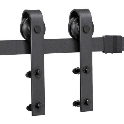 Costoffs 183cm/200cm/244cm/366cm Schiebetürsystem Set Laufschienen für Schiebetür Schiebetürbeschlag Hängeschiene Zubehörteil