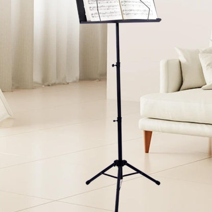 Höhenverstellbarer, faltbarer Musik-Orchester-Notenständer, Papier- und Mikrofonhalterung, Stativ, einfache Installation