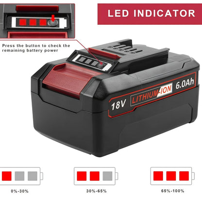 2er-Set 18V 6000mAh Akku-Packs, kompatibel mit Einhell Tools X-Change 4511396 4511437neu PXBP-600 PX-BAT52 Akku-Elektrowerkzeug-Akkus