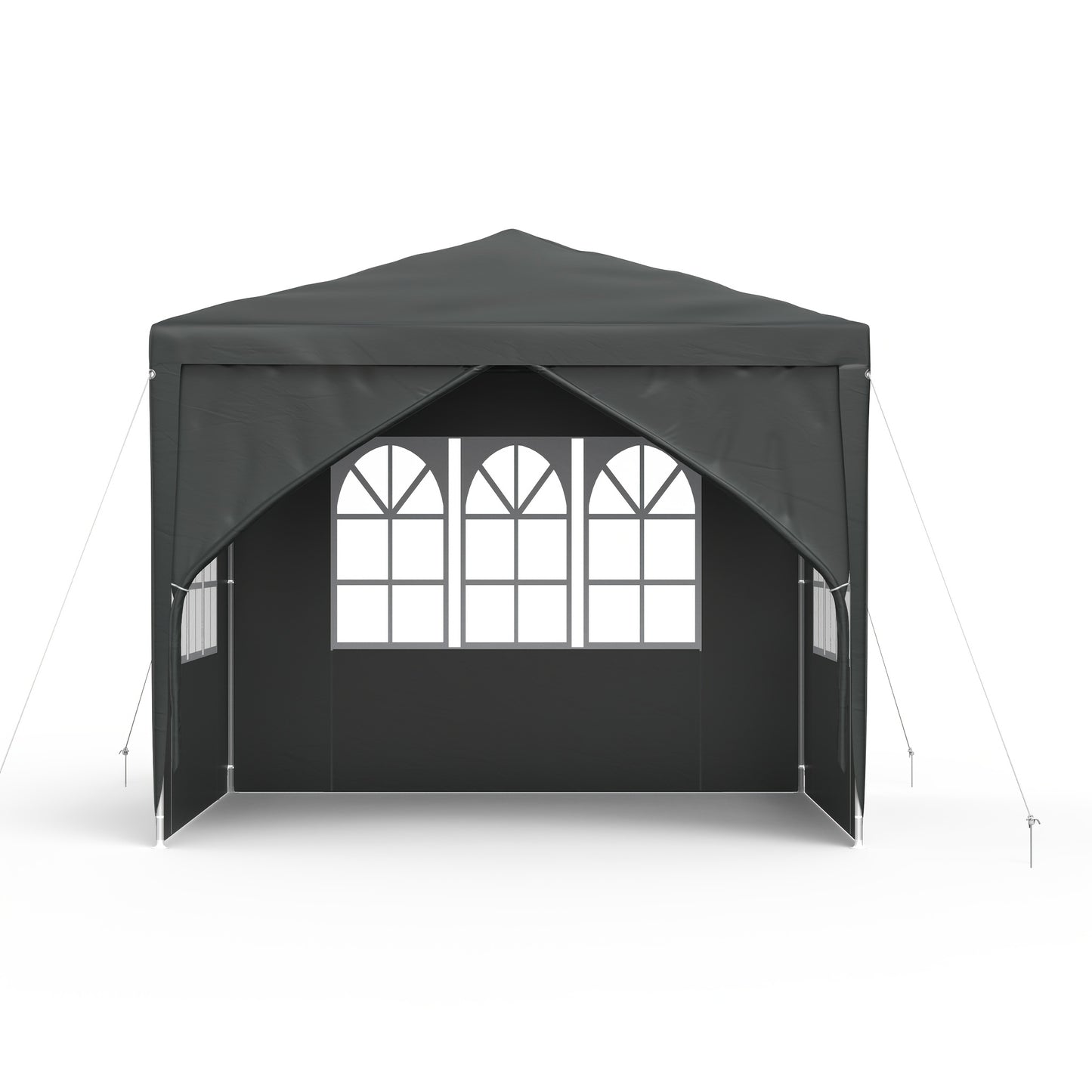 3 x 3 M Pavillon Party Zelt Garten Pavillon mit 4 Seitenwänden Sonnenschutz UV-Schutz für Garten, Party, Hochzeit, Picknick