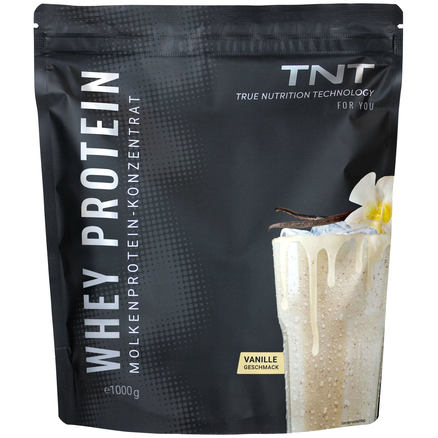 TNT Whey Protein Konzentrat (1000g) - Kremiger Eiweiß-Shake aus Molkenprotein-Konzentrat - Mit Laktase für eine optimale Lakotseverdauung und Verträglichkeit.