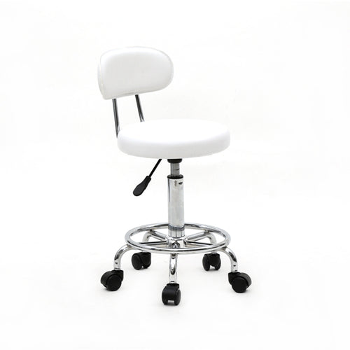 360° runde Salonstuhl mit Rückenlehne und Linien, professioneller, verstellbarer Salonstuhl, moderner Barhocker mit drehbarem PU-Leder, Armlehne für Küche, Esszimmer, Wohnzimmer, Bistro, Spa