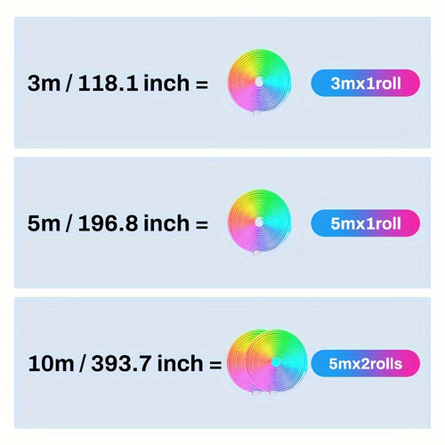 10m/5m RGB Neon LED-Streifen mit Musik-Sync, 108 LEDs/m DIY-Streifen mit Fernbedienung  App, Farbwechsel  Helligkeitsverstellung, für Schlafzimmer  Geschenk (EU-Stecker)
