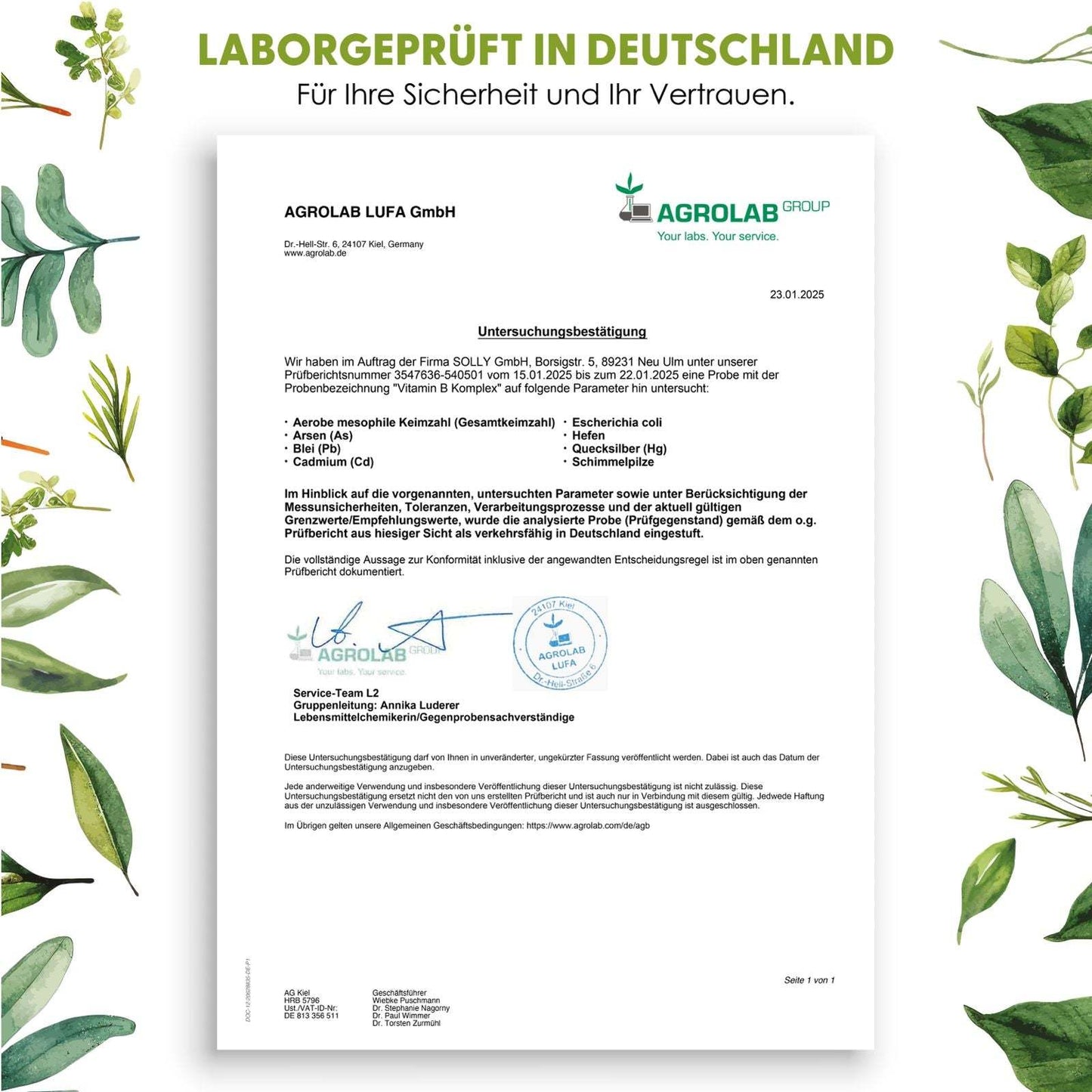 NATURALKRAFT® Premium Vitamin B Komplex - 500 µg B12 & 400 µg Folsäure - 8 B-Vitamine (B1, B2, B3, B5, B6, B7, B9, B12) für Energie, Nervensystem & Stoffwechsel - Vegan & Laborgeprüft - 180 Kapseln