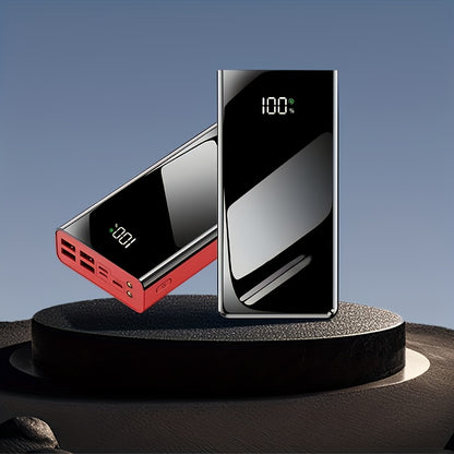 50000mAh Großes Fassungsvermögen Super Schnellladung Tragbare Powerbank, mit LED-Digitalanzeige/Doppelbeleuchtung, 4 USB-Schnittstellen, Typ-C/Micro-Schnittstelle, Kann Mehrere Geräte Gleichzeitig Aufladen, Outdoor Mobil Notstrom-Backup-Batteriepack, Urla