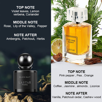 5 Flaschen, Herren-Parfüm-Set, Klassischer Moschus, Patchouli, Vanille, Kaffee, langanhaltender Duft, Herren-Eau de Toilette, Herren-Kölnisch Wasser, für mehrere Anlässe geeignet, einzeln verpackt, Feiertagsgeschenk, Vatertag, insgesamt 240 ml