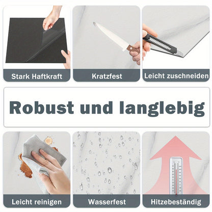 Selbstklebende PVC-Bodenfliesen - Vinylsockelleiste, 54 Stück, Abdeckung für 5 Quadratmeter, wasserdichte Bodenbeläge für Küche, Bad und Wohnzimmer