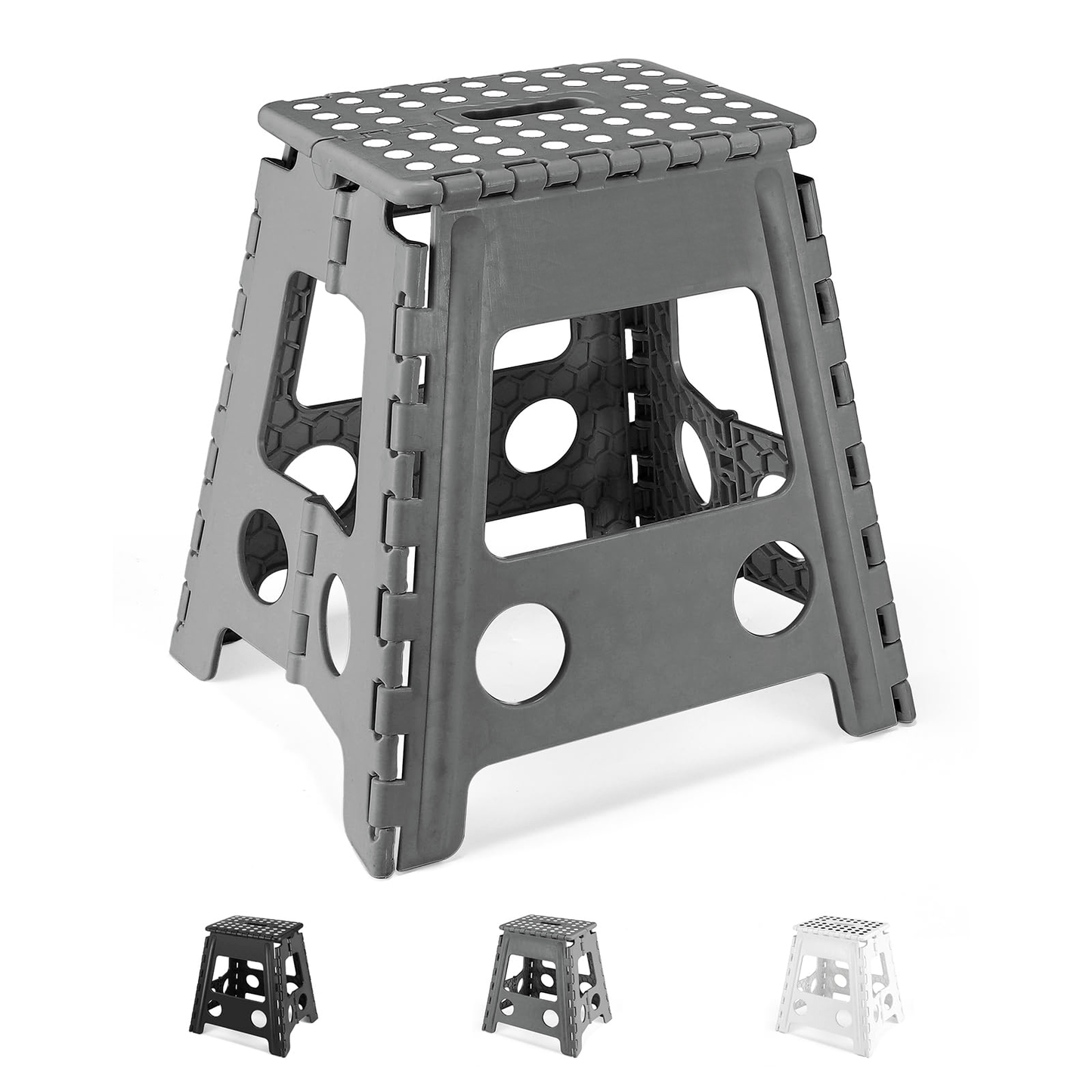 Indoor Kunststoff-Mehrfunktionshocker, Kunststoffhocker für Erwachsene, rutschfeste Hocker für Küche, Badezimmer und Schlafzimmer, Tragfähigkeit bis zu 150 kg.