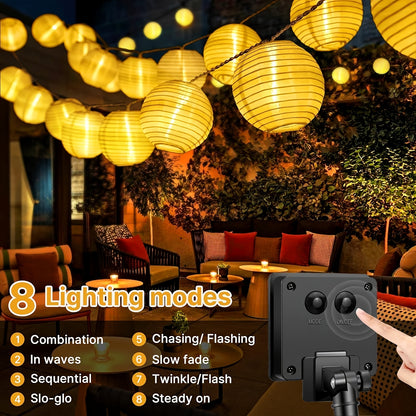 30/20 Stück Warmweiße LED Solarleuchten für Außen, Solar-Laterndlichterkette für den Außenbereich, IP65 Solarbetriebene Feengartenleuchten, Automatisches Ein/Aus, 8 Blinkmodi, für Oster- und Weihnachtsdeko, Terrassen, Camping- und Gartendeko für Draußen