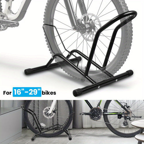 Ein Fahrradständer für Räder von 40,64 cm bis 73,66 cm, entwickelt zur Aufbewahrung von Rennrad- und Mountainbikes in aufrechter Position.