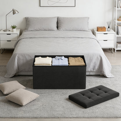 Sitzbank mit Stauraum, Sitztruhe, Bettbank, Aufbewahrungstruhe, für Wohnzimmer, Schlafzimmer, Flur