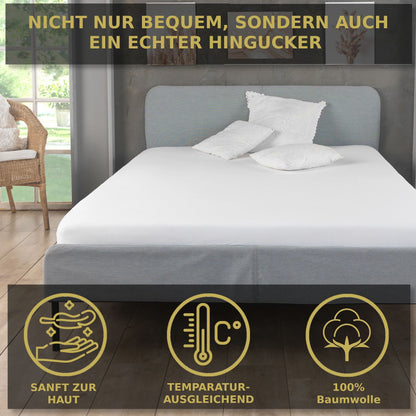 Spannbettlaken 100% Baumwolle, in verschiedenen Perfekte Passform, 100% Jersey Baumwolle, Spannbetttuch, Bettbezug Bettlaken