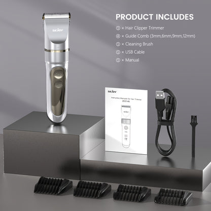 Professionelle Haarschneidemaschine für Männer, Barberschneidemaschine zum Haarschneiden, Kabellose Haartrimmer für Männer Bartschneider, Kabelloses Haarschneide-Grooming-Set