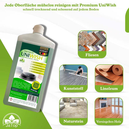 Wischroboter, Saugwischer Bodenreiniger Konzentrat JaTop UniWisch duftfrei, 750ml, streifenfreie Reinigung von Böden, Parkett, Fliesen und mehr. Universal- und Bodenreiniger
