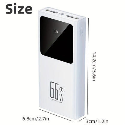 50000mAh Powerbank mit Taschenlampe | 66W Superschnelles Laden | Tragbares Hochleistungs-Ladegerät für Handys, Tablets & Outdoor-Einsatz