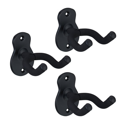 3 x Gitarrenhalter in Schwarz