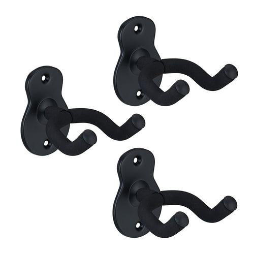 3 x Gitarrenhalter in Schwarz
