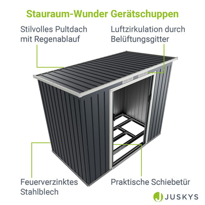 Gerätehaus Geräteschuppen Schuppen Metall Pultdach Satteldach Gartenhaus