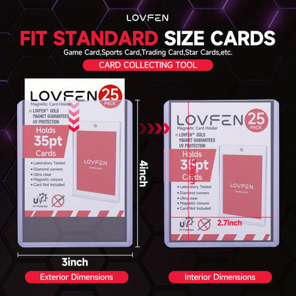 LOVFEN - 100 Stück 35Pt Top Load für Karten - Klar, langlebiges 35Pt PVC-Material, schützend und säurefrei, 1 Packung mit 100 Stück - Ideal zum Aufbewahren und Ausstellen, Halloween-Weihnachtsgeschenke