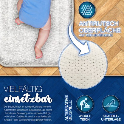 KIDUKU® Winterfußsack für Kinderwagen Buggy Jogger - Babyfußsack waschbar | Fußsack Babyschale Winterfußwärmer mit Reißverschluss & Tasche